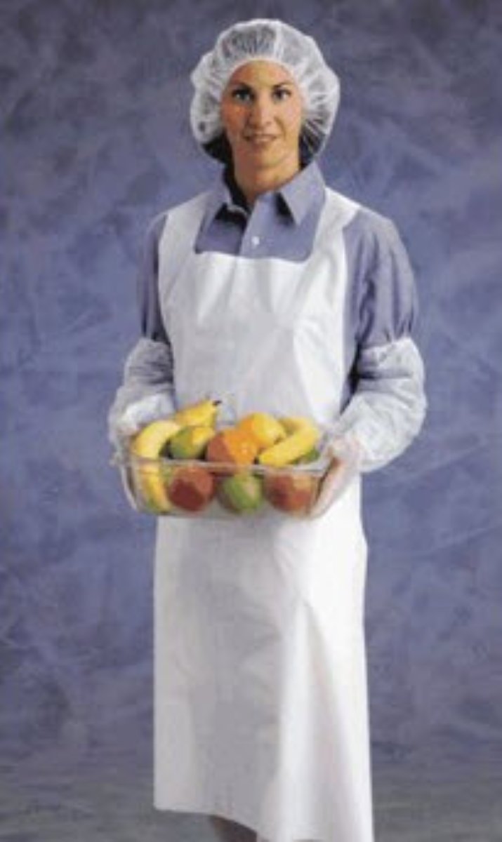 Ansell SP Scienceware White Plastic Aprons, Pacjk of 100, Case of 10 PK