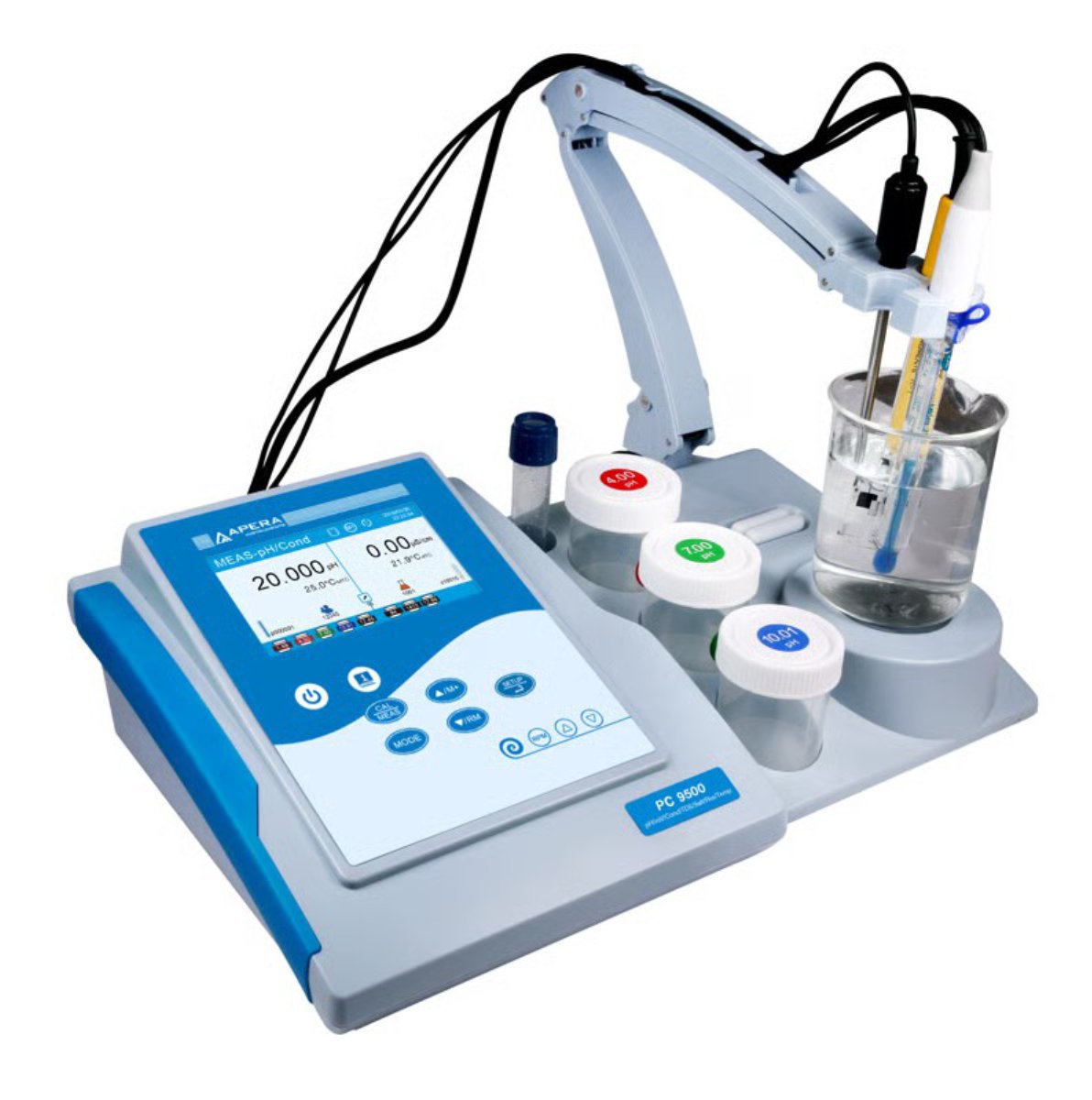 Premium Series Research-grade GLP Benchtop pH/Cond./TDS/Salinity/Resistivity Meter Kit with TestBench (printer sold separately)