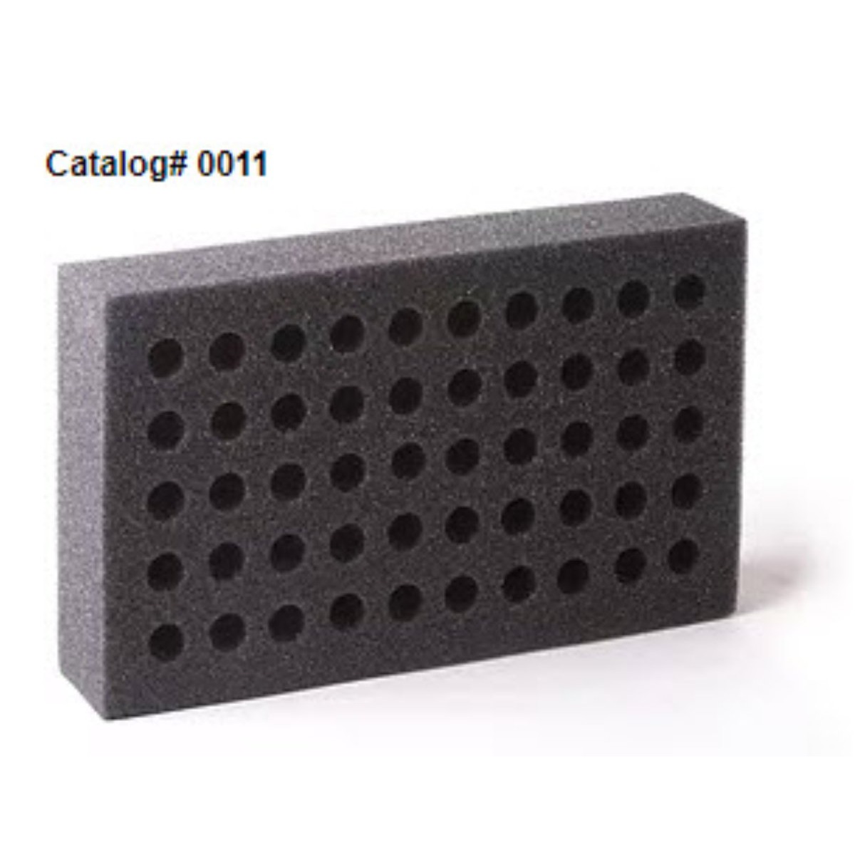 Foam Test Tube Racks for 15x85mm, 16x100mm, 16x125mm & 16x150mm tubes, Charcoal, PK6