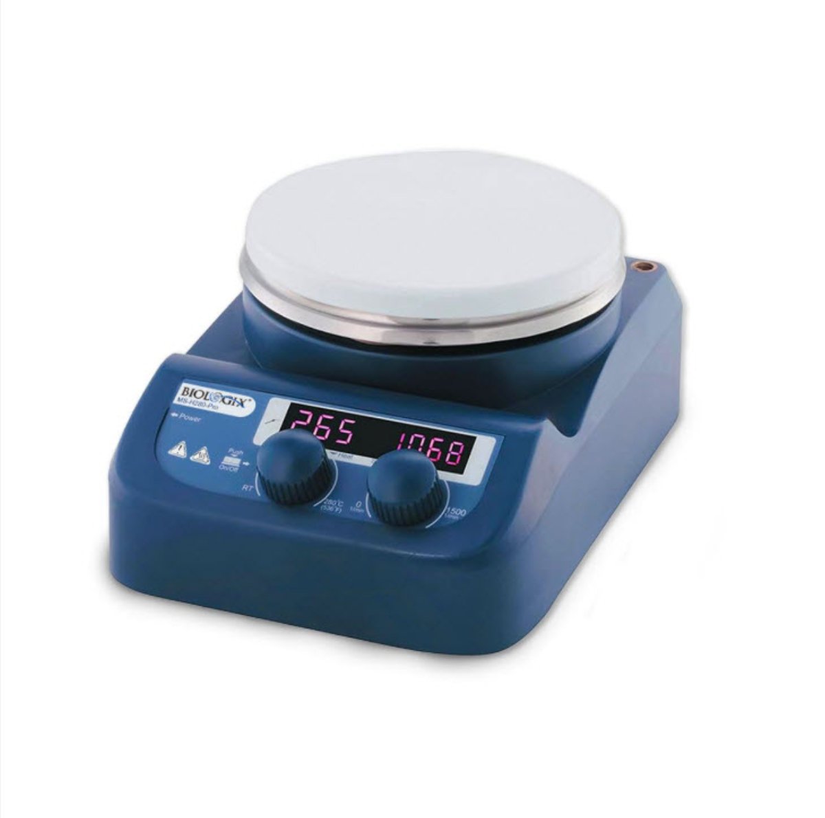 Biologix magnetic hotplate and stirrer simaltanious stirring of 1500 rpm and heating up to 280°c