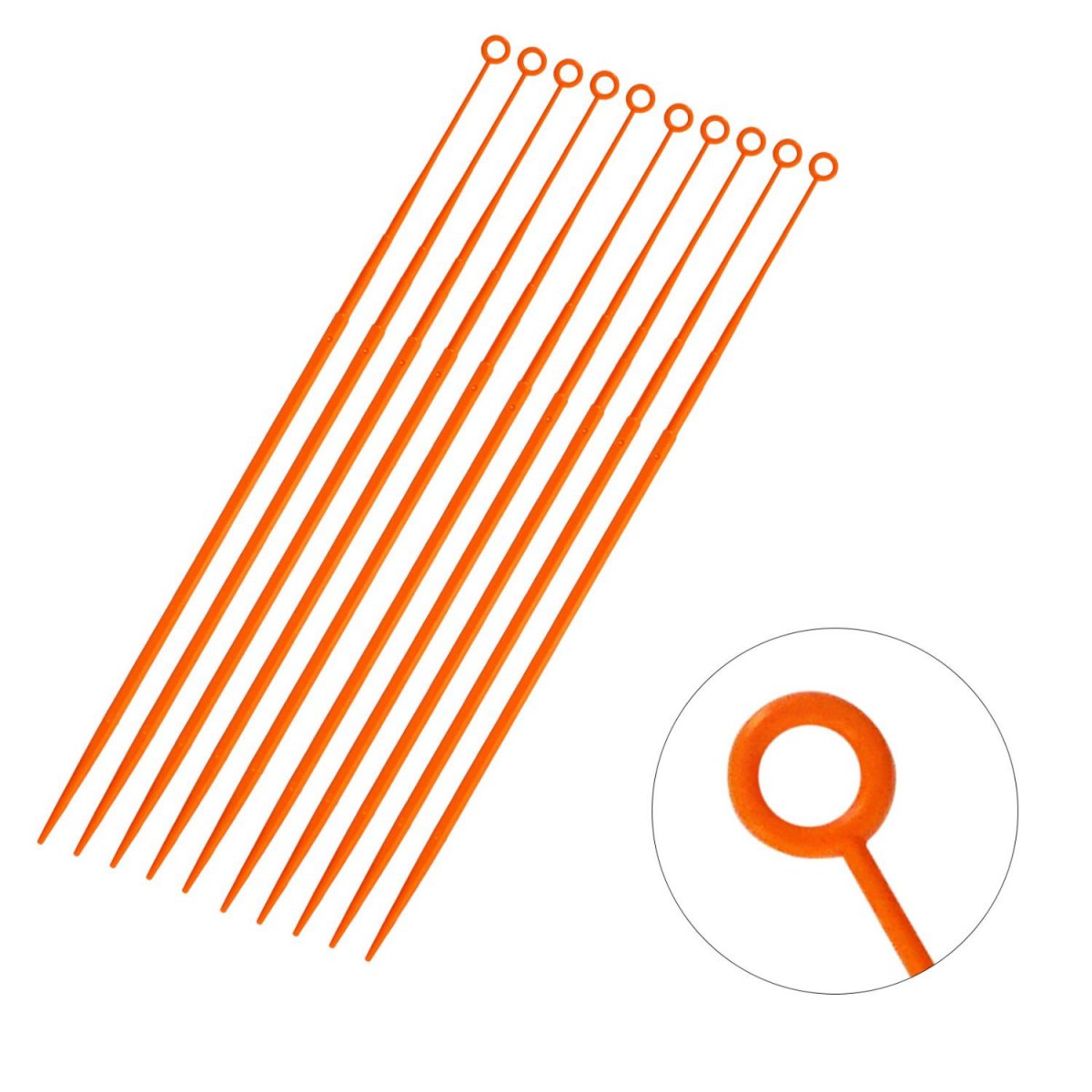 Biologix 10µl orange polystyrene sterile inoculating loops, CS1000