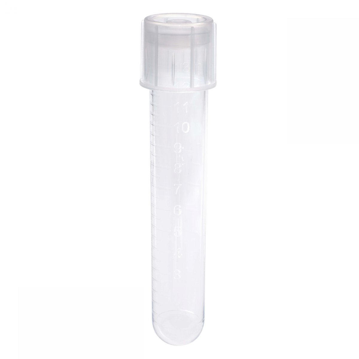 14mL Culture Tube and Dual Cap, PS, Sterile, 25/Re-Sealable Bag