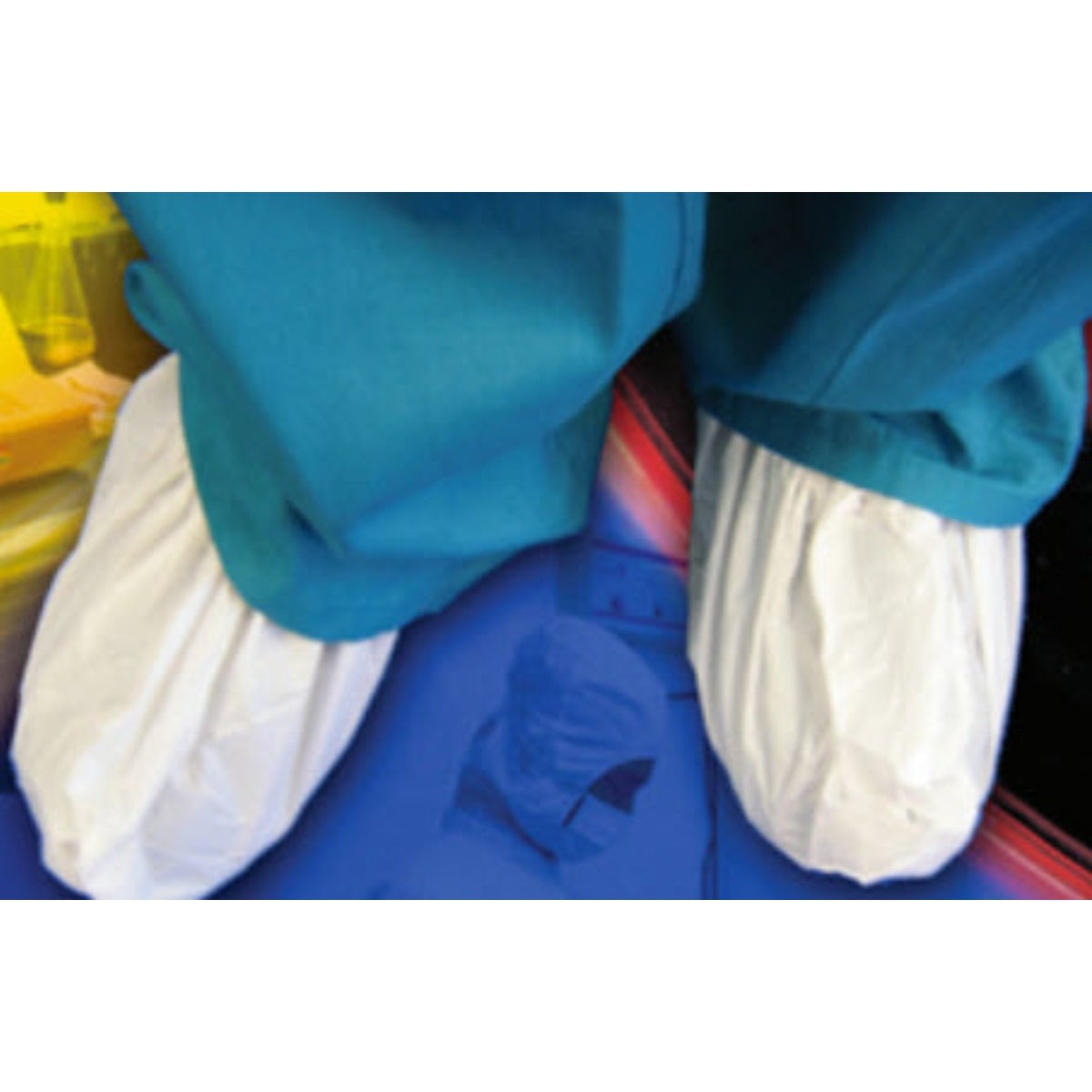 Non - Woven Disposables - Class 100, ISO 5, Poly Latex Shoe Cover, 16in, White, Unisize, 500 Pair/cs.