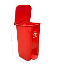 Biohazard Bin XL, 23 gallon, w/ foot pedal, 19 x 19 x 33in. W x L x H), 1/ea