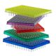 PermaFrame 96-Well Semi-Skirt 0.2mL PCR Plate, Clear Wells, Green, PK10