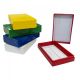Slide storage box, ABS, foam lining, 25-place, w/index sheet, removeable cover, assorted colors, CS20