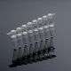 0.2ml clear PP nonsterile conical bottom (thin wall) pcr tubes with domed caps 8/strip, CS1250