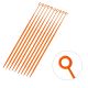 Biologix 10µl orange polystyrene sterile inoculating loops, CS1000