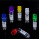 Cryoking 1.5ml clear PP sterile pre-set bottom 2d barcoded cryovials with ext thread and green caps, CS1000