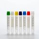 Cryoking 5.0ml clear PP sterile cryovials with external thread and blue caps, CS1000