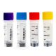 Cryoking 1.0ml cryogenic vials, PP, external thread, with 2d barcoded+ side code, self-standing,PP, CS1000