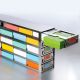 side access drawer freezer racks, 560x140x240mm, for side access, stainless steel, 4 drawers