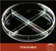 Petri Dish, 100 X 15, Quad Plate Stackable, 25 Dishes/Sleeve, CS500