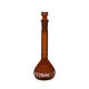 Volumetric flask, USP BBR, A 25mL NS10/19 glass amber, pk2