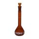 Volumetric flask, USP BBR, A 50mL NS12/21 glass amber, pk2