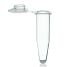 PCR tube, 0.5mL, w/flat caps, clear, 2 bags of 500