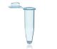 PCR tube, 0.5mL, w/flat caps, blue, 1 bag of 1000