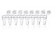 PCR 8x0.15mL tube strip w/ind. Att. flat cap, white, qty 120