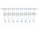PCR tubes and domed caps, strip of 8 colorless, PP, 250 sets