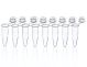 PCR 8-tube strips w/indiv. attached caps, clear, bag of 120
