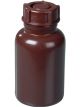 Wide-necked bottle, LDPE brown, 250ml, w/ cap
