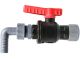 Ball valve PP, cap nut R3/4in inner-discharge angle