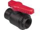 Ball valve PP, 1in inner - 1in inner, NW 25 mm