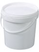 Packaging bucket, PP white, 1 l, w/ closure