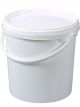 Packaging bucket, PP white, 10 l, w/ closure
