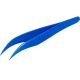 Single-use tweezers, pointed/angled, blue, sterile