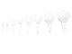 Dosing spoon set, PS, white (8 spoons 0,5-50 ml)
