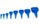 Measuring spoon set, PS, blue (8 spoons 0,5-50 ml)