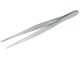 Forceps, stainless steel, sharp, straight, 130 mm