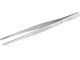 Forceps, stainless steel, blunt, straight, 160 mm