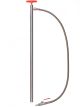 Stainless steel barrel pump w/d. hose/stopc.,91cm