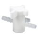 Two-way valve, PVDF, Ø 5-7 mm, NW 4 mm, white