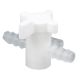 Two-way valve, PVDF, Ø 7-9 mm, NW 6 mm, white