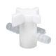 Two-way valve, PVDF, Ø 9-11 mm, NW 8 mm, white