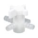 Three-way valve, PVDF, Ø 9-11 mm, NW 8 mm, white