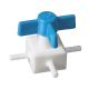 PTFE-valve, three-way, Ø 10 mm, NW 4mm, autoklav.