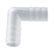 Angled connector, PVDF, f. Ø 13-15 mm, cylindrical