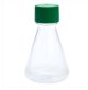 250mL Erlenmeyer Flask, Solid Cap, Plain Bottom, PETG, Sterile, CS12