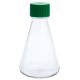 500mL Erlenmeyer Flask, Solid Cap, Plain Bottom, PETG, Sterile, CS12