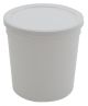 Container w Lid White, PPCO 16oz