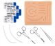 Practice Suture Kit for practicing suturing technique. Complete with sutures, suturing tools and practice suture pad.