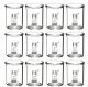 Beaker Borosilicate Glass, 10mL, Pack of 12