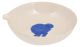 Basin Evaporating, Cap. 80ml, outer dia 80mm, Porcelain, round form with spout
