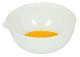Basin Evaporating, Cap. 175ml, outer dia 100mm, Porcelain, deep form with spout