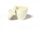 Crucible 30ml., Porcelain with lid, Tall