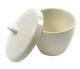 Crucible 40ml., Porcelain with lid, Tall